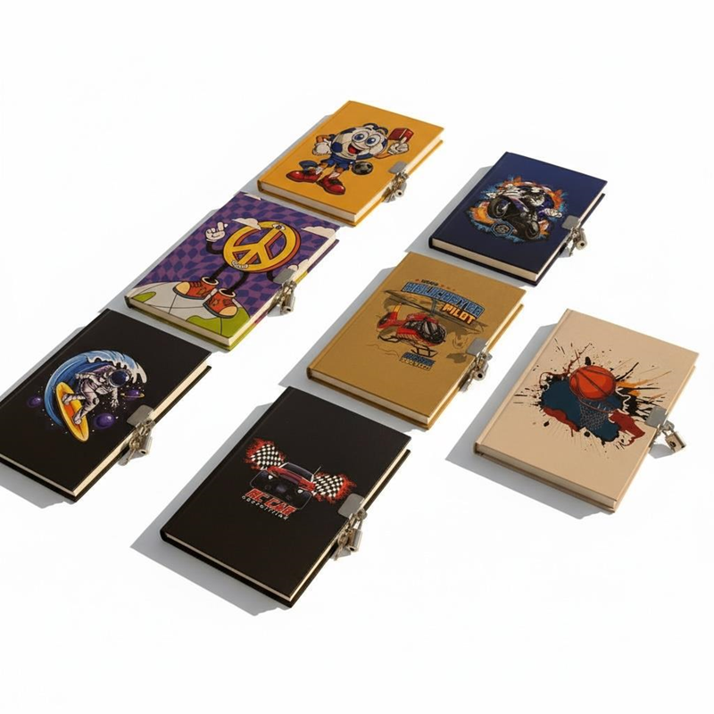 14*20 Cm Erkek Modelleri Kilitli Hatıra Defteri 80 Yaprak 16Lı Paket