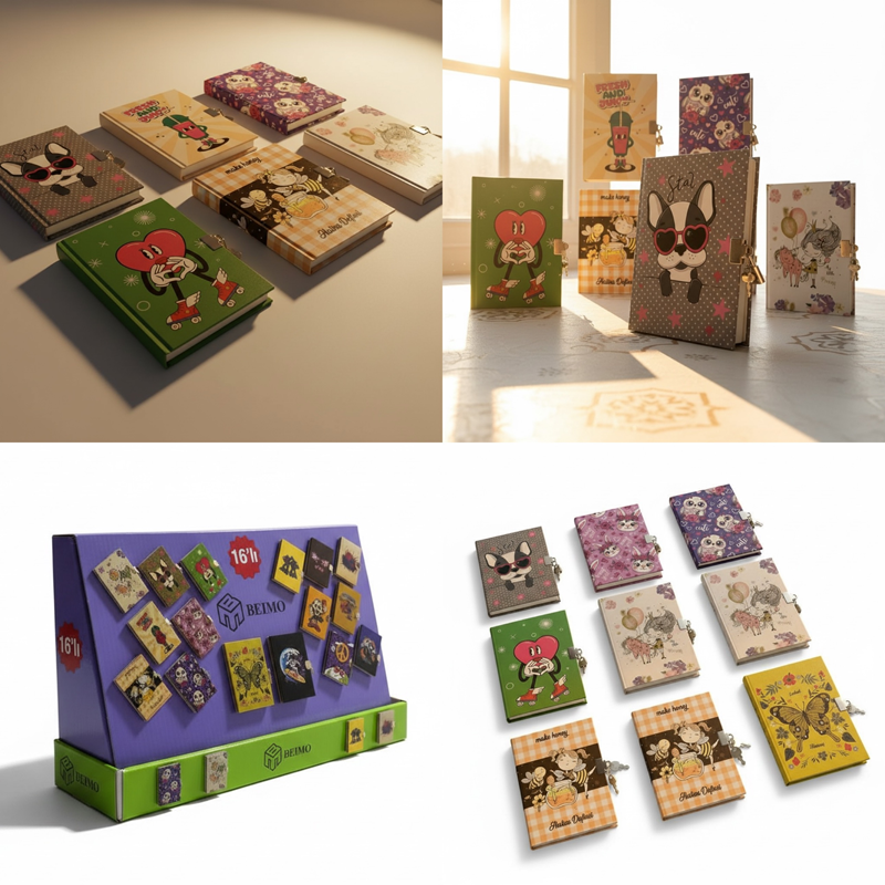 14*20 Cm Kız Modelleri Kilitli Hatıra Defteri 80 Yaprak 16'Lı Paket