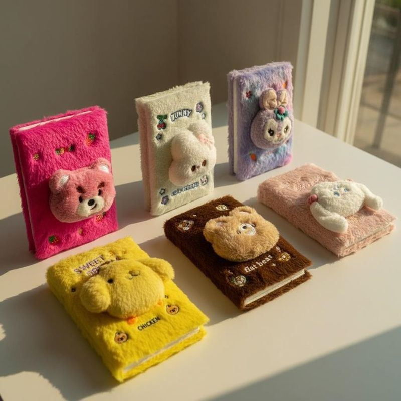 No.Ct01 A-5 Peluşlu Hatıra Defteri 80 Yaprak