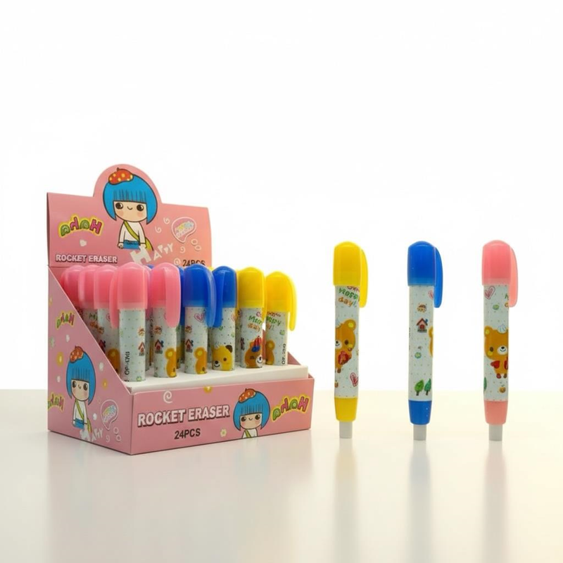 Basmalı Otomatik Roket Silgi 24'Lü Paket