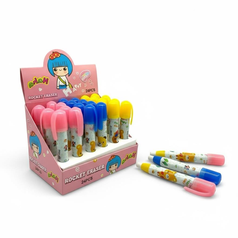 Basmalı Otomatik Roket Silgi 24Lü Paket