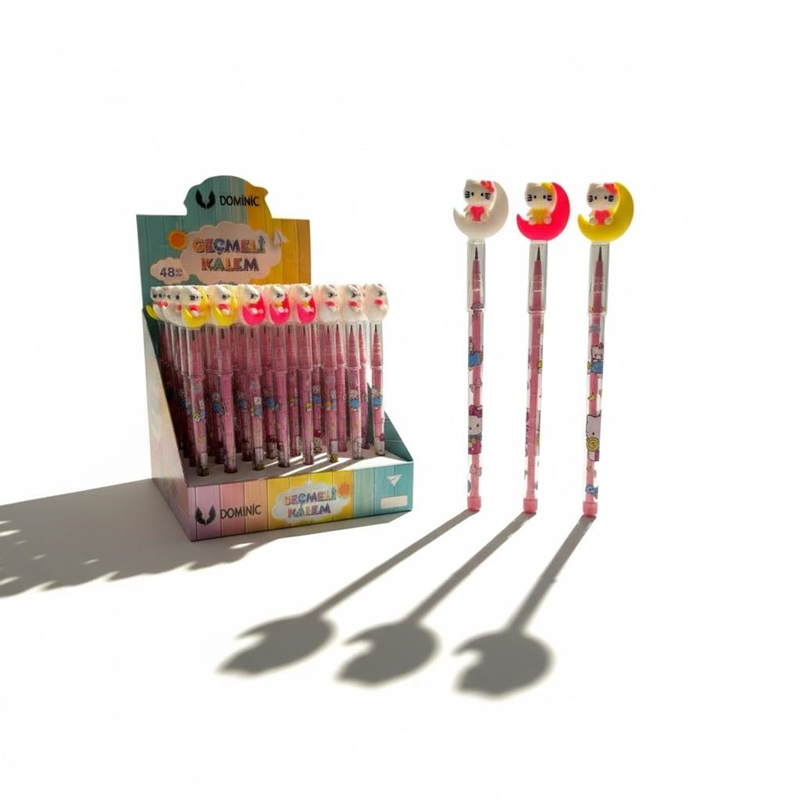No.231119-6 Hello Kitty Modeli Geçmeli Yumurtlayan Kalem 48'Li Paket