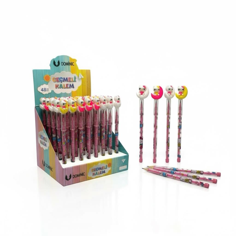 No.231119-6 Hello Kitty Modeli Geçmeli Yumurtlayan Kalem 48Li Paket