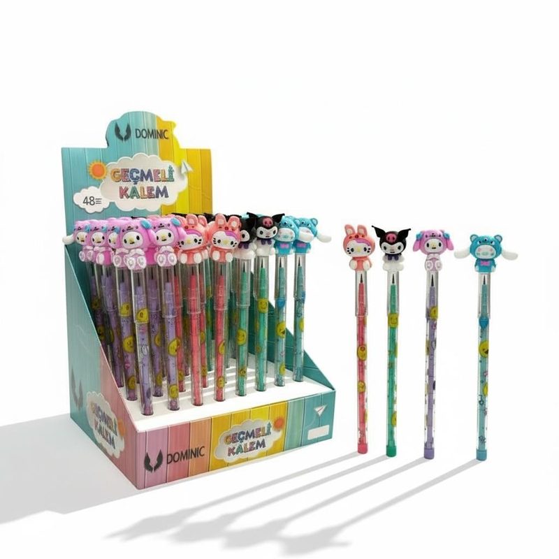 No.231119-1 Kuromi Modeli Geçmeli Yumurtlayan Kalem 48'Li Paket