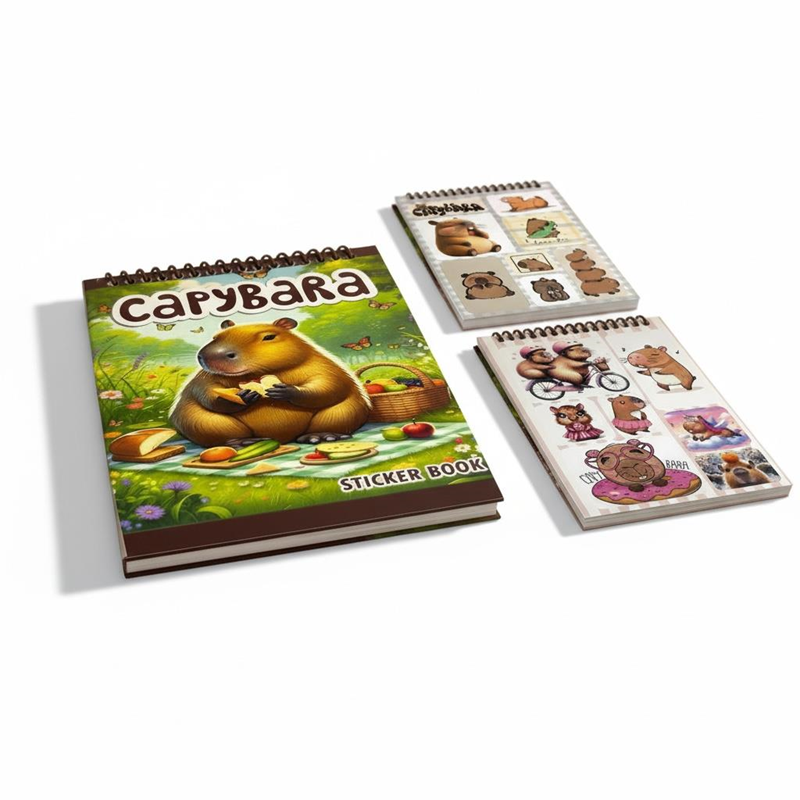 12*16 TELLİ STİCKER DEFTERİ CAPY BARA 8 YAPRAK 12Lİ PAKET