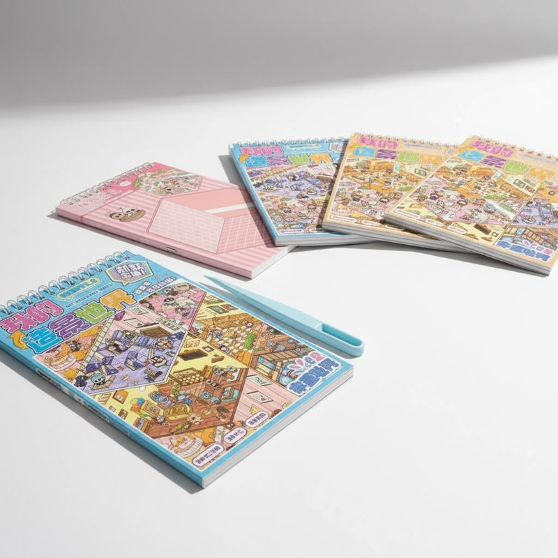 Labubu Ev Dizmeli Jel Şeffaf Sticker Defteri 12 Yaprak 24'Lü Paket