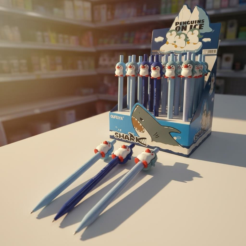 No.5671 Penguen Figürlü Versatil Kalem 0.7 Uçlu 36'Lı Paket