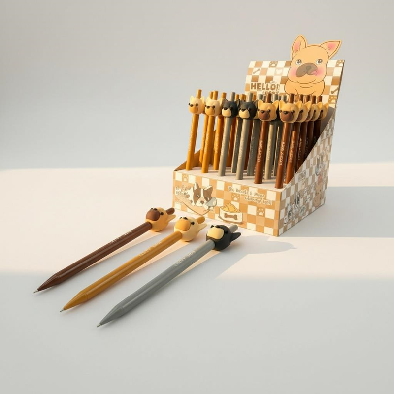 No.5808 Köpek Figürlü Versatil Kalem 0.7 Uçlu 36'Lı Paket