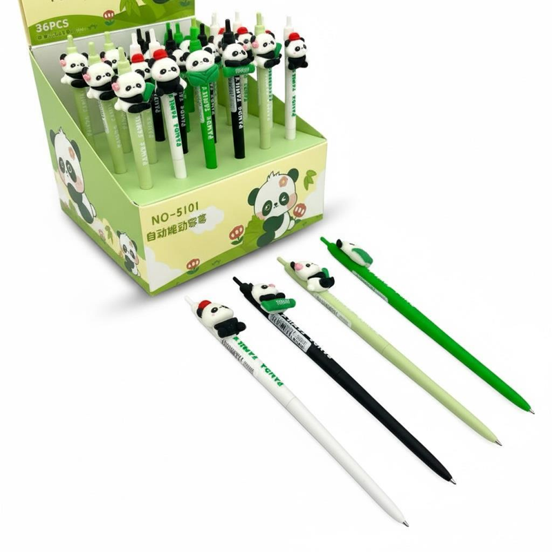 No.5101 Panda Figürlü Versatil Kalem 0.7 Uçlu 36'Lı Paket
