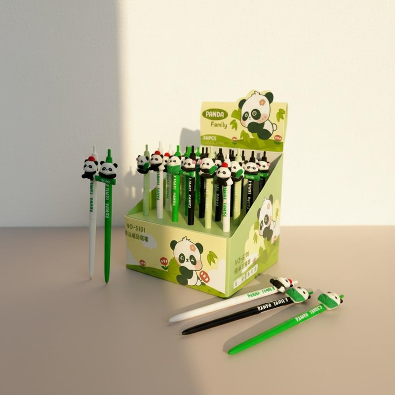 No.5101 Panda Figürlü Versatil Kalem 0.7 Uçlu 36Lı Paket