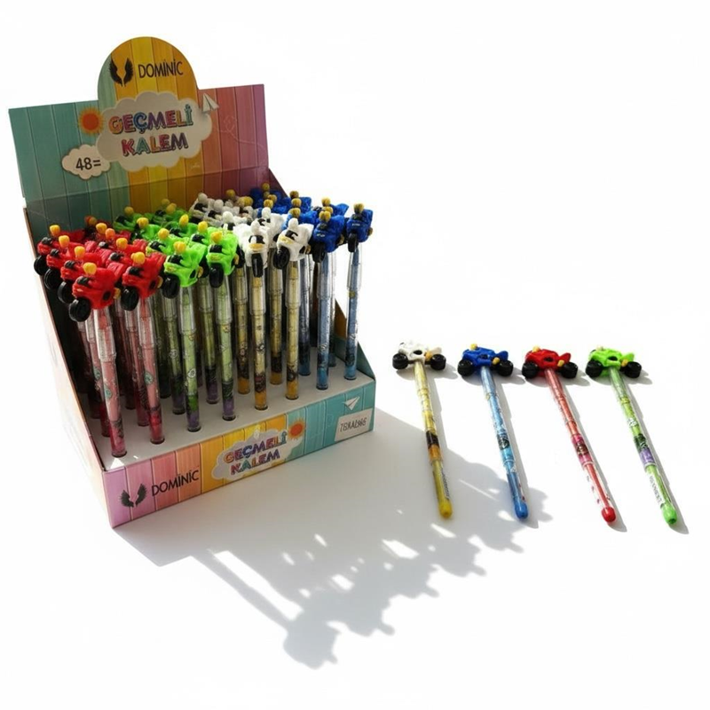 No.956 Motosiklet Modeli Geçmeli Yumurtlayan Kalem 48'Li Paket