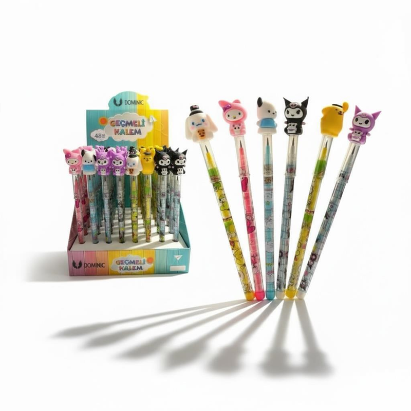 No.231119-10 Kuromi Modeli Geçmeli Yumurtlayan Kalem 48'Li Paket