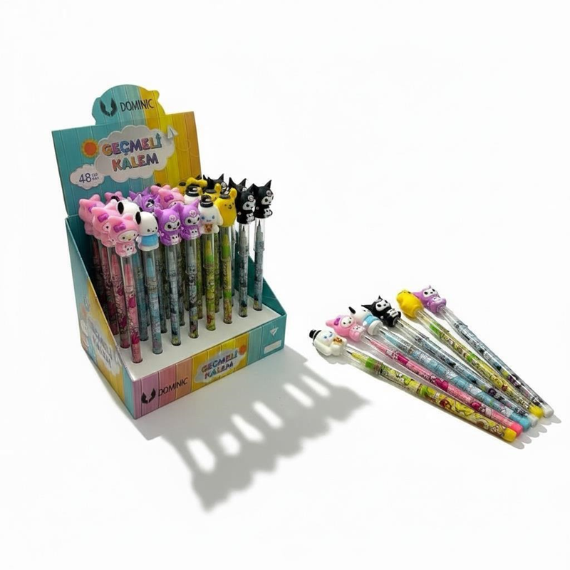 No.231119-10 Kuromi Modeli Geçmeli Yumurtlayan Kalem 48'Li Paket
