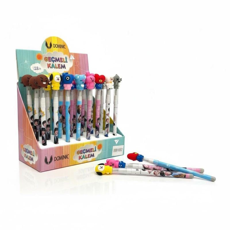 No.947 Karışık Figürler Geçmeli Yumurtlayan Kalem 48Li Paket