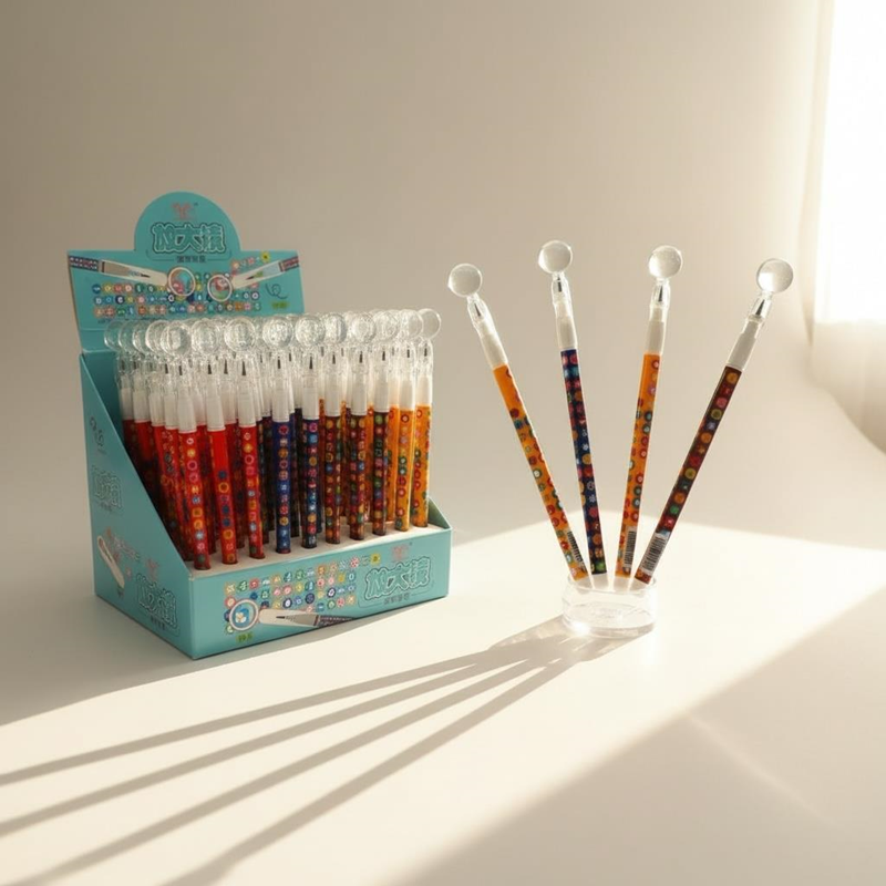 No.010 Mercekli Geçmeli Yumurtlayan Kalem 60'Lı Paket