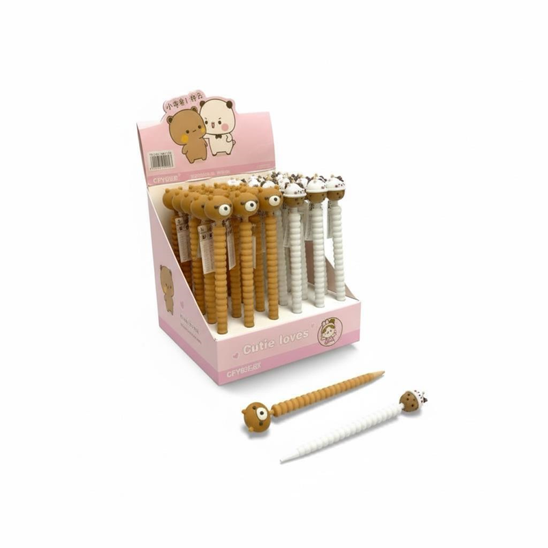 No.9200 Ayıcık Pasta Figürü Versatil Kalem 0.7 Uçlu 36'Lı Paket