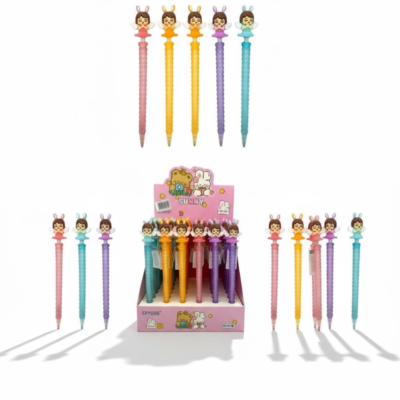 No.9212 Kanatlı Girls Figürü Versatil Kalem 0.7 Uçlu 36'Lı Paket