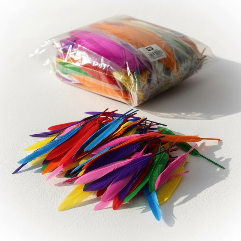 Renkli Tüy Poşetli Karışık 12'Li Paket