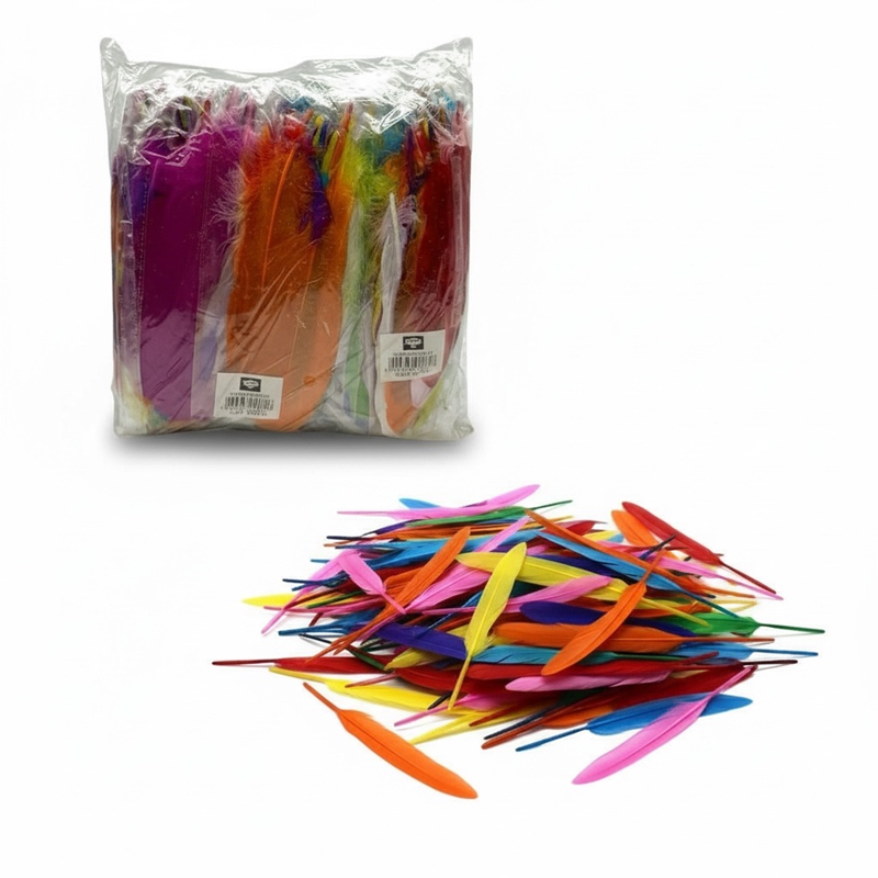 Renkli Tüy Poşetli Karışık 12'Li Paket