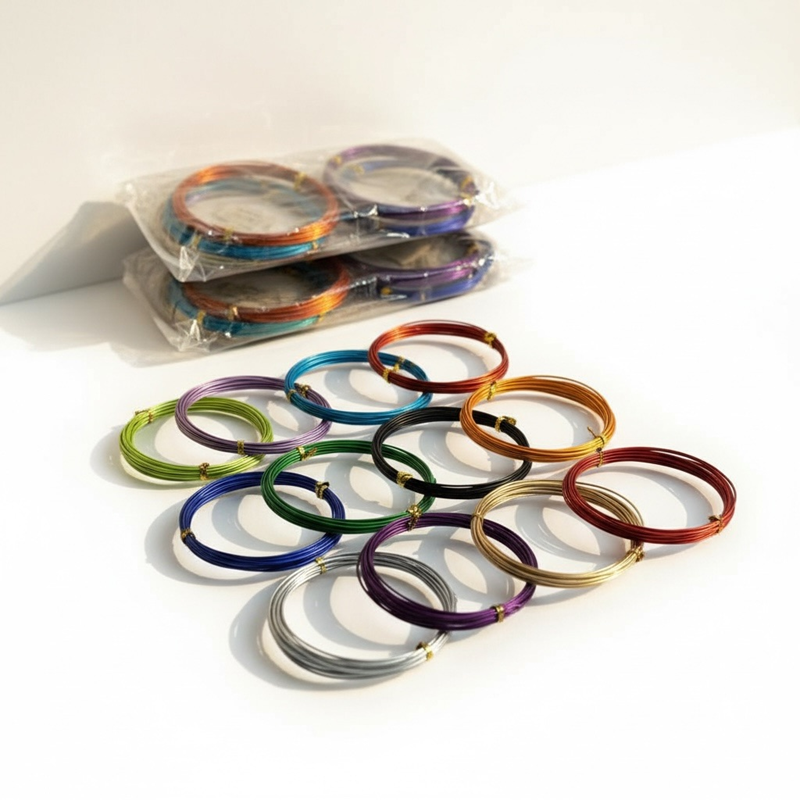 Renkli Bakır Tel 10 Mm * 5 Metre Poşetli 12Li Paket (Her Biri Ayrı Poşetli)