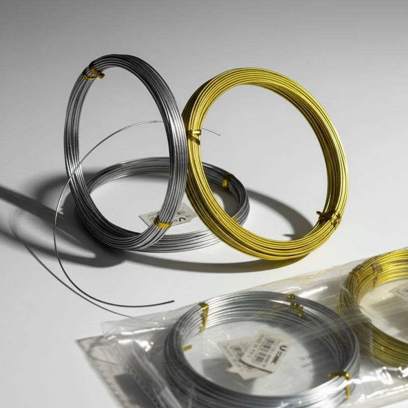 Gümüş-Bakır Bakır Tel 10 Mm * 5 Metre Poşetli 12'Li Paket (Her Biri Ayrı Poşetli)