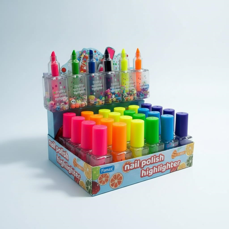 Oje Figürlü Neon Renk Fosforlu Kalem 24'Lü Paket