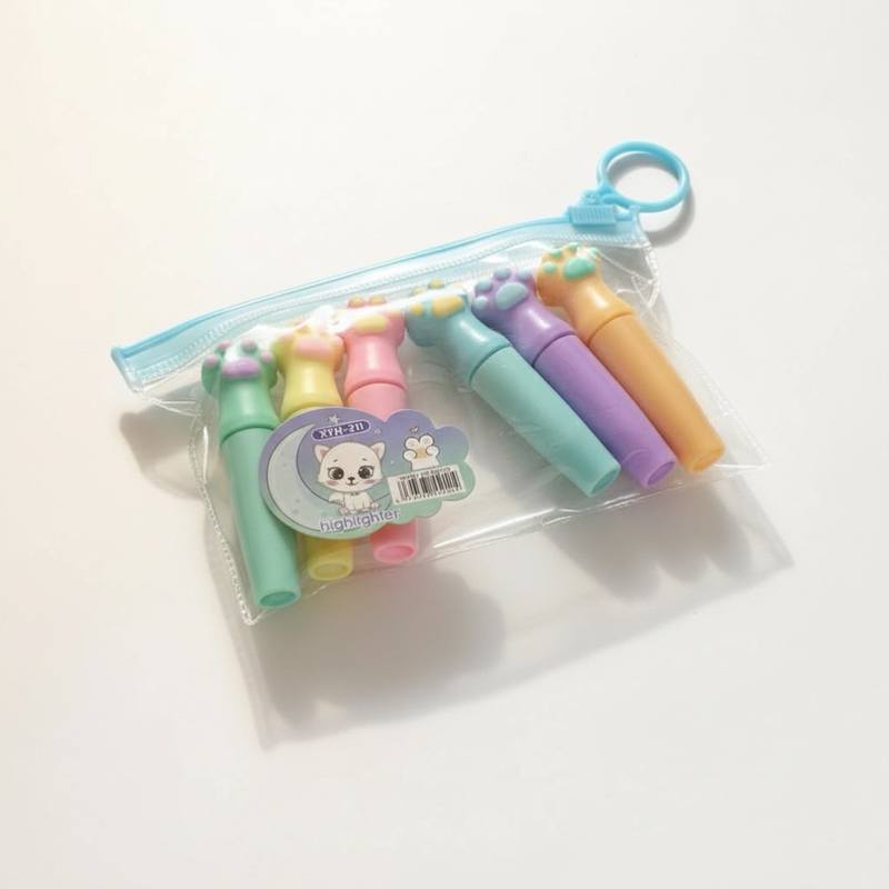 Xyh-211 Pati Figürü Pastel Renkler Fosforlu Kalem 6'Lı Set Xyh-211 Pati Figürü Pastel Renkler Fosforlu Kalem 6'Lı Set