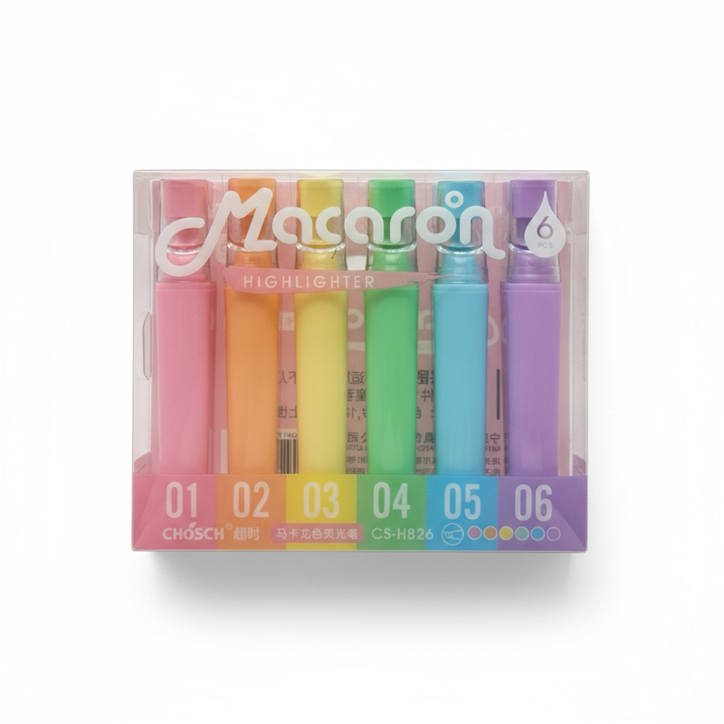 Chosch Cs-H826 Pastel Kokulu Lüks Pastel Renkler Fosforlu Kalem 6'Lı Set Chosch Cs-H826 Pastel Kokulu Lüks Pastel Renkler Fosforlu Kalem 6'Lı Set