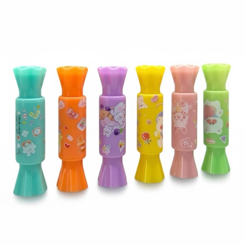 Dl-128/A Şeker Figürü Çift Taraflı Pastel Renkler Fosforlu Kalem 6'Lı Set Dl-128/A Şeker Figürü Çift Taraflı Pastel Renkler Fosforlu Kalem 6'Lı Set