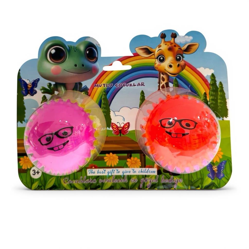 Renkli Ses Çıkaran Zıp Zıp Top 2'Li Set Renkli Ses Çıkaran Zıp Zıp Top 2'Li Set