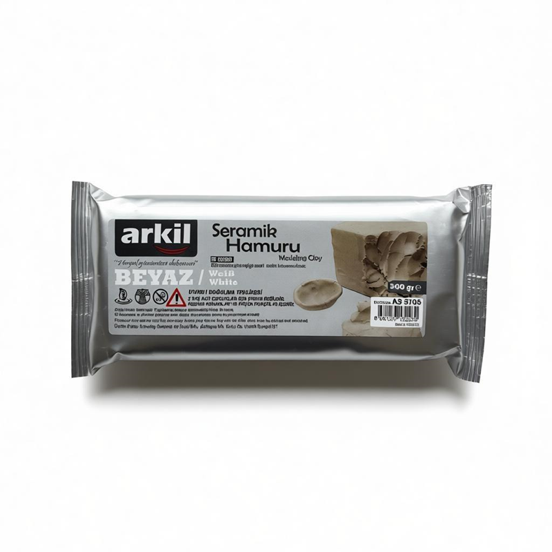 Seramik Hamuru Kil Çamuru 500 Gr Beyaz Renk