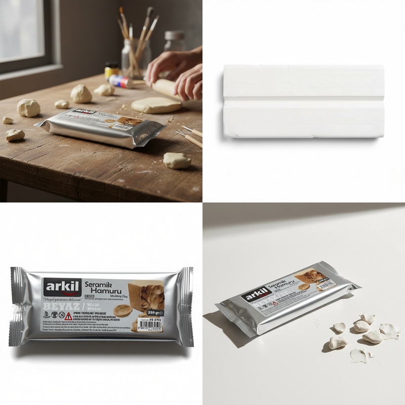 Seramik Hamuru Kil Çamuru 250 Gr Beyaz Renk