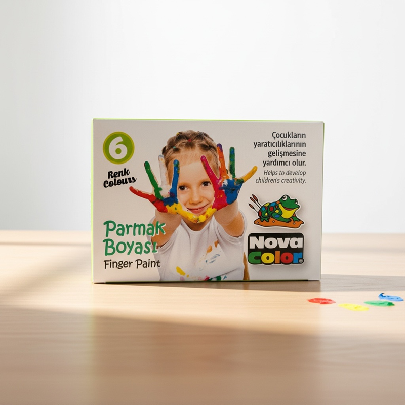 Nova Color 25 Ml Şişe Parmak Boyası 6'Lı Set Nova Color 25 Ml Şişe Parmak Boyası 6'Lı Set
