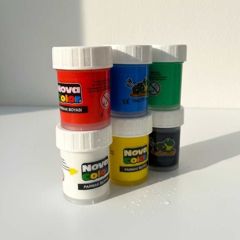 Nova Color 25 Ml Şişe Parmak Boyası 6Lı Set