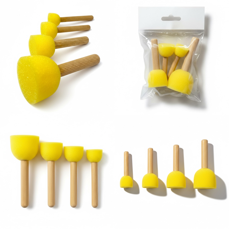 Pon Pon Sünger Fırça 4'Lü Set