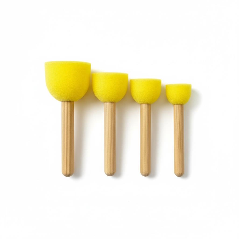 Pon Pon Sünger Fırça 4Lü Set