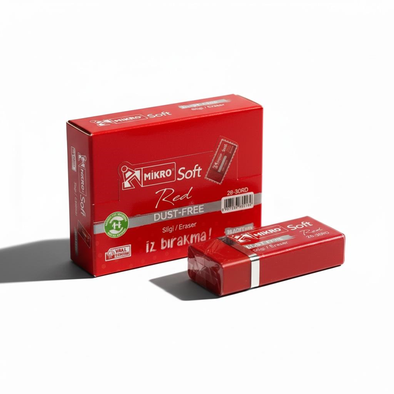 Mikro Red Soft Silgi 30'Lu Paket