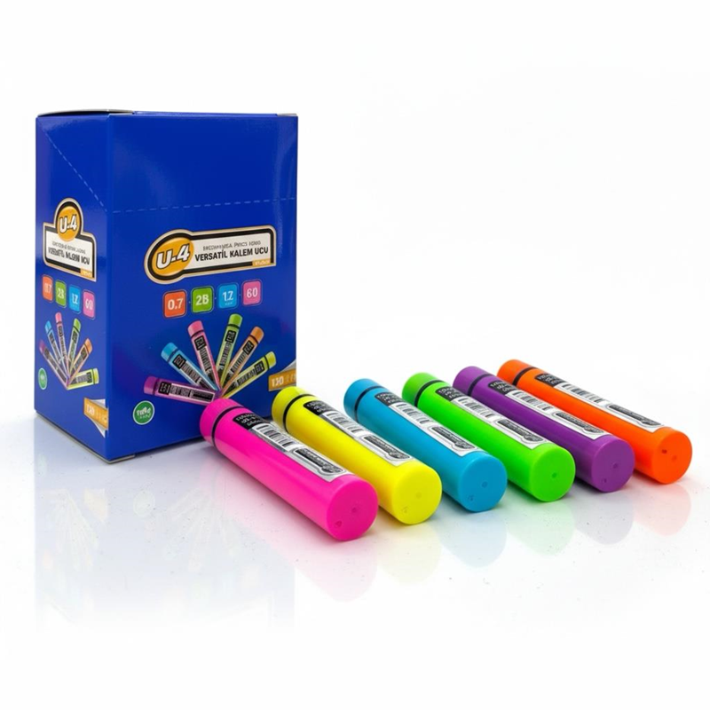 U4 120'Li 0.7 Uç Karışık Renkli 12'Li Paket