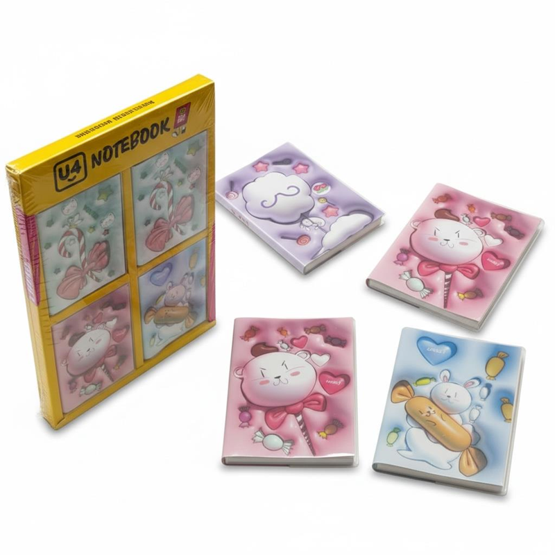 U4-3655 A-7 Pastel Renkler Sevimli Not Defterleri 24'Lü Paket U4-3655 A-7 Pastel Renkler Sevimli Not Defterleri 24'Lü Paket