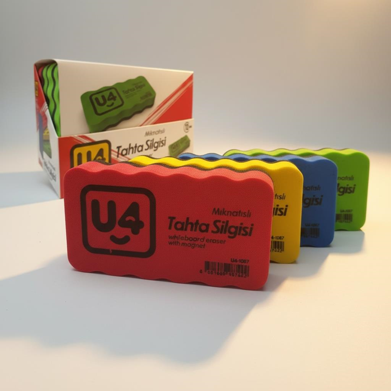 U4 Mıknatıslı Tahta Silgisi 12'Li Paket U4 Mıknatıslı Tahta Silgisi 12'Li Paket