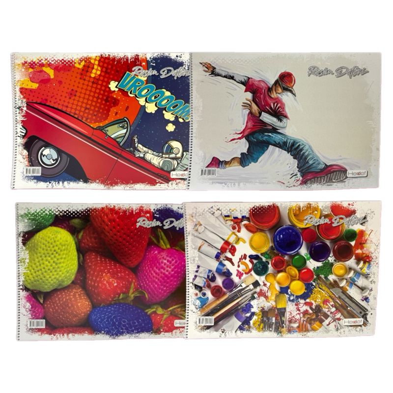 35*50 Karton Kapak Spralli Resim Defteri 15 Yaprak 12'Li Paket 35*50 Karton Kapak Spralli Resim Defteri 15 Yaprak 12'Li Paket