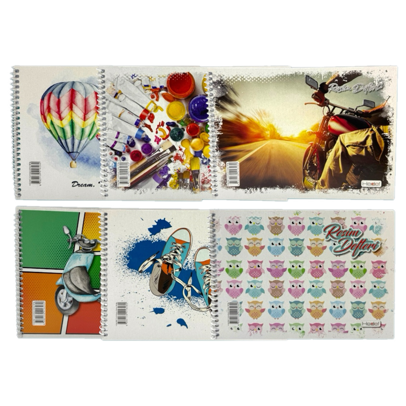 17*24 Karton Kapak Spralli Resim Defteri 15 Yaprak 24'Lü Paket 17*24 Karton Kapak Spralli Resim Defteri 15 Yaprak 24'Lü Paket