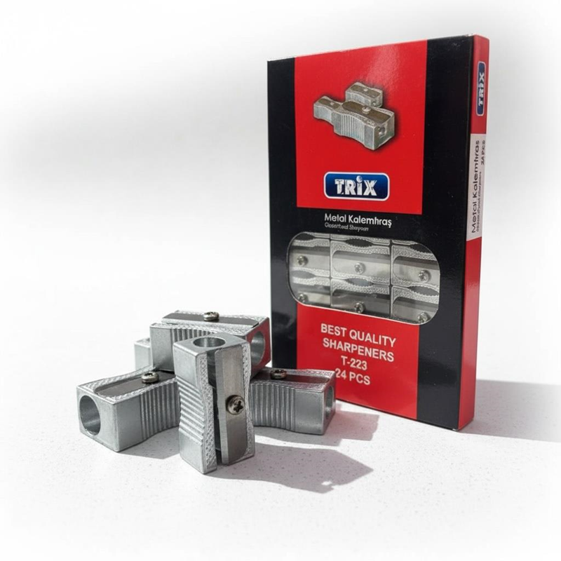 Trix T-223 Metal Kalemtıraş 24'Lü Paket