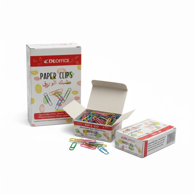 Renkli Metal Ataç 33 Mm 100'Lü Kutu 10'Lu Box