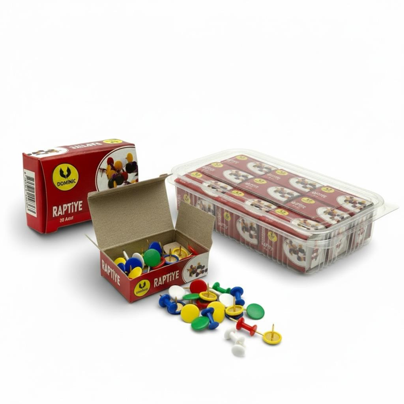 Renkli Raptiye 30 Adet 24'Lü Box Renkli Raptiye 30 Adet 24'Lü Box