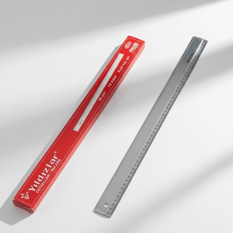 Yıldızlar Sert Plastik 50 Cm Cetvel 12'Li Paket