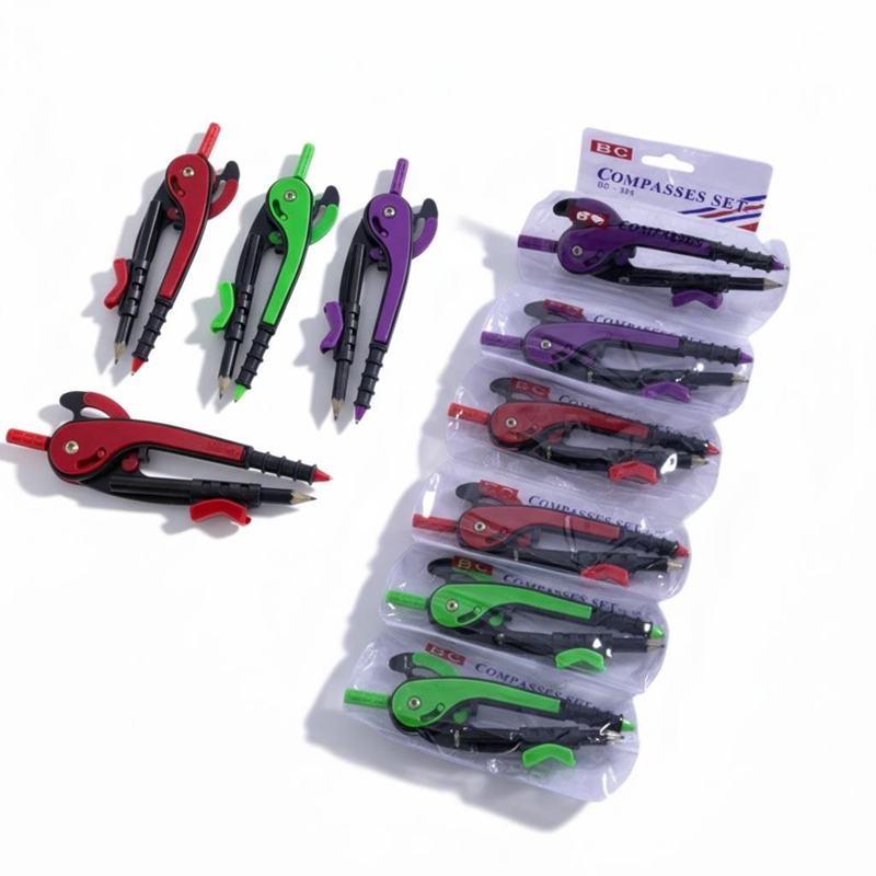 Plastik Pergel Açı Ölçerli 6'Lı Paket