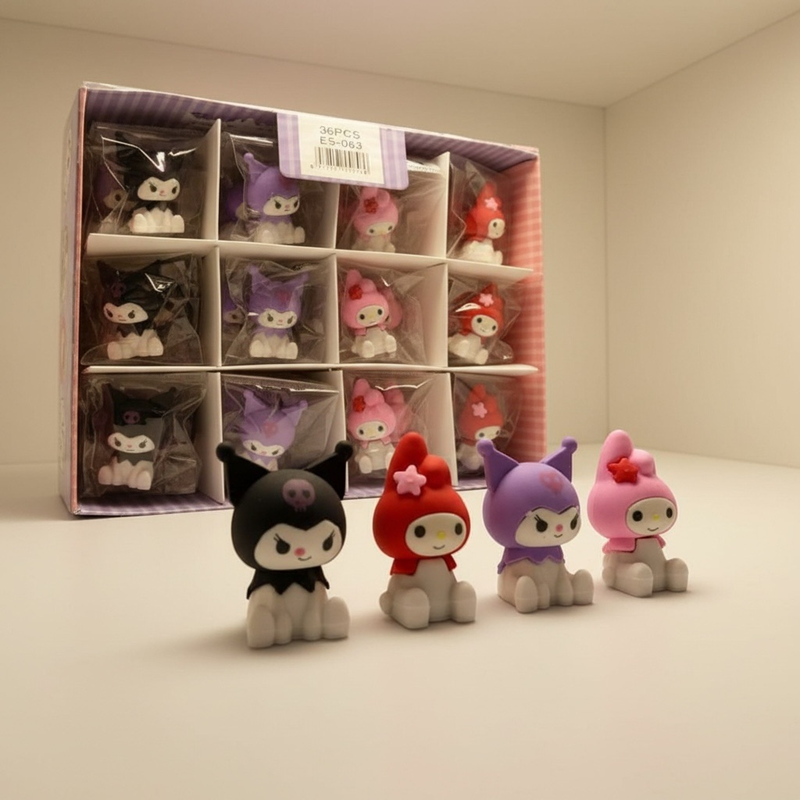 Kuromi Figürü Silgi 36'Lı Paket Kuromi Figürü Silgi 36'Lı Paket