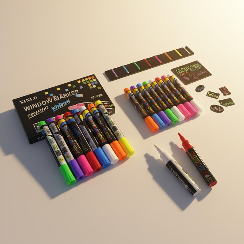 Seramik Cam Porselen Kalemi 8 Renk 8'Li Paket