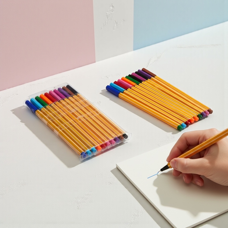 Fineliner Tükenmez Kalem 0.4 Mm 10 Renk Karışık